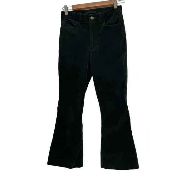 Jenni Kayne Green Corduroy High-Waist Flare Cropped Pants - Picture 1 of 14